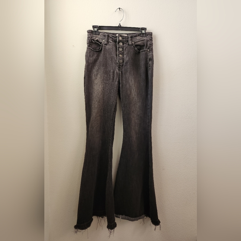 We The Free Free People Jeans Women's Irreplaceable Flare Denim Black 27 Retro